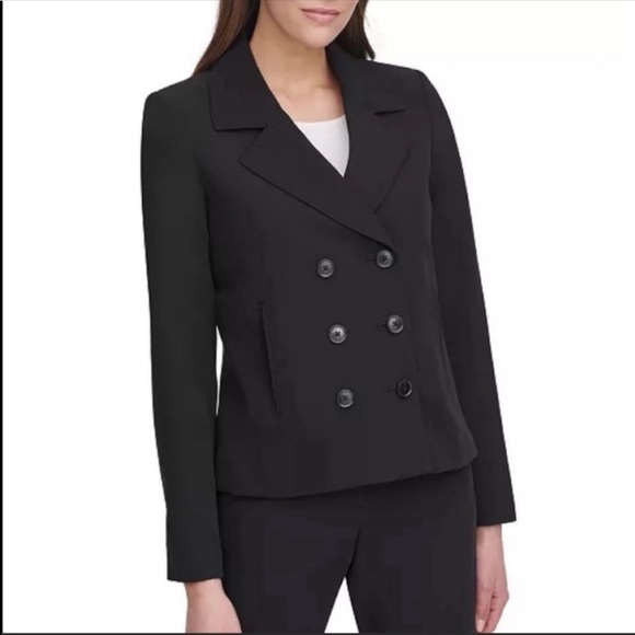 Tommy Hilfiger Double-Breasted Blazer in Black NWT - Picture 1 of 5
